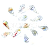 72Pcs Transparent Eletroplate Glass Charms PW-WG62C09-04-1