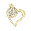 Rack Plating Alloy Micro Pave Rhinestone Pendants FIND-K020-03G-1