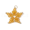 Handmade Imitate Austrian Crystal Star Pendants PALLOY-MZ00622-3
