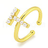 Rack Plating Brass Open Cuff Rings for Women RJEW-F162-01G-T-1