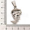 304 Stainless Steel Pendants STAS-Z110-11AS-3