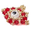 Seed Beads Beaded Charms PALLOY-MZ00344-02-3
