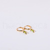 Brass Micro Pave Cubic Zirconia Hoop Earrings WGF8540-08-1