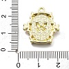 Alloy Cellulose Acetate Rhinestone Pendant PALLOY-E582-07G-02-3