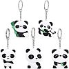  5Pcs 5 Style Silicone Panda Keychain KEYC-NB0001-19-1