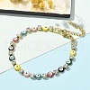 304 Stainless Steel Rhinestone Cup Chain Bracelets for Women BJEW-F488-24G-1
