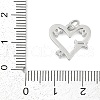 Brass Micro Pave Clear Cubic Zirconia Pendants KK-G522-53P-03-3