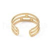 12Pcs Ion Plating(IP) 304 Stainless Steel Open Cuff Rings RJEW-G312-03G-4