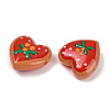 Handmade Heart Lampwork Beads Strands LAMP-P069-04B-02-3