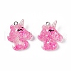 Translucent Resin Pendants RESI-I047-01C-3