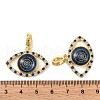Rack Plating Brass Micro Pave Cubic Zirconia Pendant KK-H486-20G-4