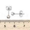 304 Stainless Steel Stud Earring Findings STAS-V003-09P-01-3