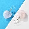 Natural Rose Quartz Dangle Earrings EJEW-E218-05P-5