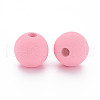 Rubberized Style Acrylic Beads MACR-T042-04B-01C-3