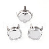 201 Stainless Steel Sew on Prong Settings STAS-T032-01-12mm-P-1