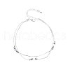 Round Star Alloy Double Layer Anklets for Women WGBB7C7-02-3