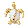 304 Stainless Steel White Enamel Pendants STAS-I322-80B-G-1