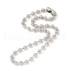 304 Stainless Steel Ball Chain Necklace & Bracelet Set STAS-D181-02P-01C-2