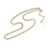 Rack Plating Brass Twisted Chain Heart Tassel Necklaces for Women NJEW-K382-15D-G-1