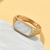 316L Stainless Steel Shell Finger Rings for Women RJEW-U054-01C-G-3