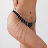 Alloy Crystal Rhinestone Curb Chain Multi-layered Tassel Leg Waist Chain FS-WG377B1-01-3
