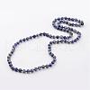 Natural Blue Spot Jasper Necklaces NJEW-D264-14-1
