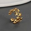 Star 304 Stainless Steel Adjustable Cuff Rings for Women FS-WG544B5-01-3