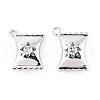 Brass Micro Pave Clear Cubic Zirconia Pendants KK-N267-06P-1