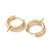 Brass Hoop Earrings Findings KK-B105-03G-02-2
