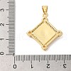 Rhombus with Virgin Face Brass Micro Pave Cubic Zirconia Pendants KK-K385-043G-4