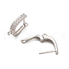925 Sterling Silver Cubic Zirconia Leverback Earring Findings STER-U009-08P-2