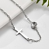 201 Stainless Steel Cable Chain Bracelets BJEW-H205-01D-P-2