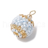 Seed Beads Pendants PALLOY-MZ00376-4