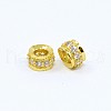 Brass Cubic Zirconia Beads ZIRC-F001-107G-1
