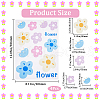 PVC Self Adhesive Flower Car Sticker DIY-WH0453-57B-2