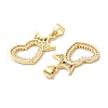 Brass Micro Pave Cubic Zirconia Pendants ZIRC-L103-012G-2