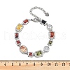 Brass Micro Pave Clear Cubic Zirconia Bracelets for Women BJEW-M047-04P-5