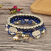 Acrylic & Glass Beaded Stretch Bracelet Sets WG37C2F-04-1