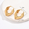 Real 18K Gold Plated 304 Stainless Steel Multi Layered Hoop Earrings UF5198-2-3