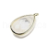 Natural Dyed Quartz Crystal Faceted Pendants G-M431-17G-01-2