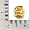 Brass Micro Pave Cubic Zirconia Letter Links KK-I717-04B-3