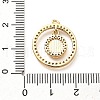 Brass Micro Pave Cubic Zirconia Pendants KK-G519-07G-02-3