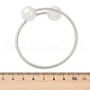 Plastic Imitation Pearl Round Beaded Cuff Bangle BJEW-P310-07P-3