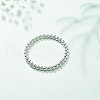 Synthetic Hematite Round Beaded Stretch Bracelet BJEW-JB08582-02-2