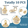 Brass Micro Pave Clear Cubic Zirconia Charms X1-RJEW-T063-38G-NF-4