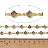 Brass Glass Rhombus Link Chains CHC-R001-05G-06-3