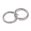Non-Tarnish Ring 304 Stainless Steel Hoop Earrings for Women Men EJEW-B049-01C-P-2