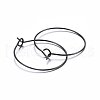 304 Stainless Steel Hoop Earring Settings STAS-H467-01B-25MM-2