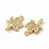 Rack Plating Brass Micro Pave Cubic Zirconia Charms ZIRC-M120-07G-2