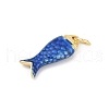 Brass Enamel Pendants KK-U062-22G-03-2